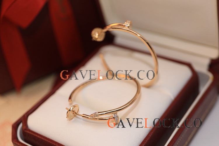 Fake Cartier Juste Un Clou Earring Nail Rose Gold XL size